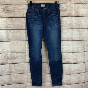J. Crew Dark Wash Skinny Raw Hem Matchstick Sz 24